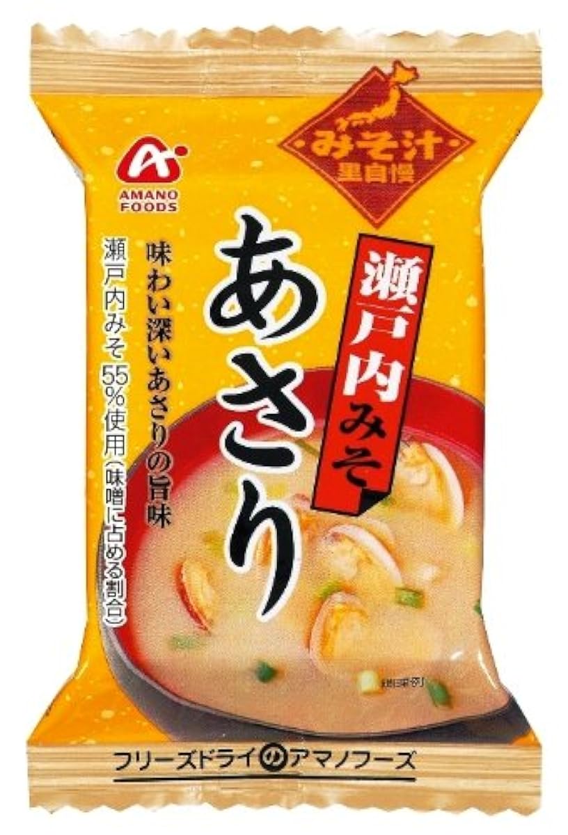 Amano foods 세토우치 된장(모시조개) 17g×10개-