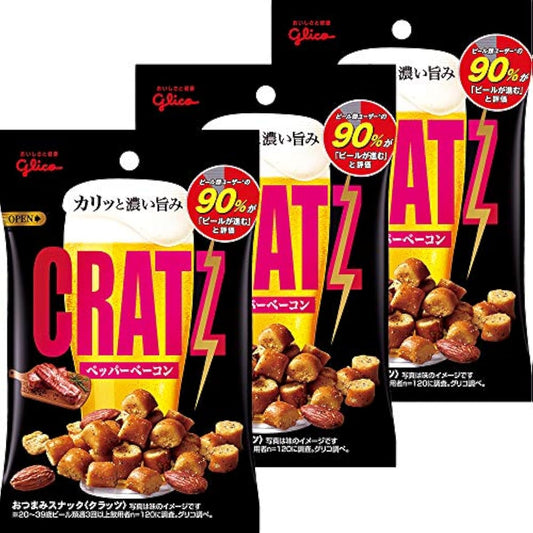 에사키 글리코 CRATZ 페퍼 베이컨 42g×3개