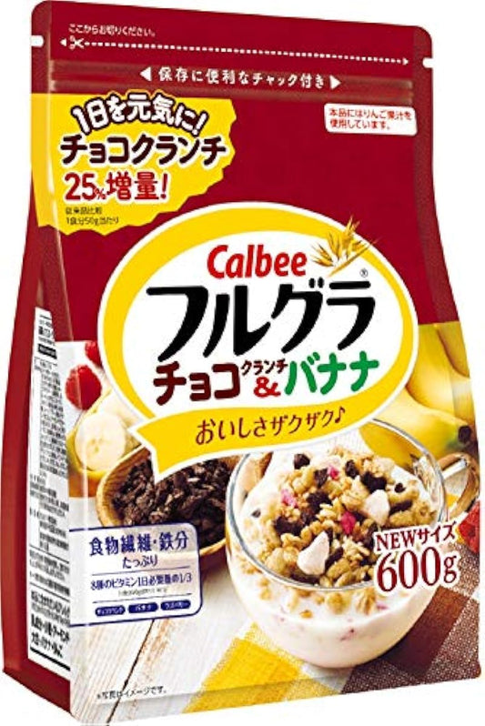 Calbee 후르츠 그래놀라 초콜릿 crunch amp;바나나 600g ×6 포