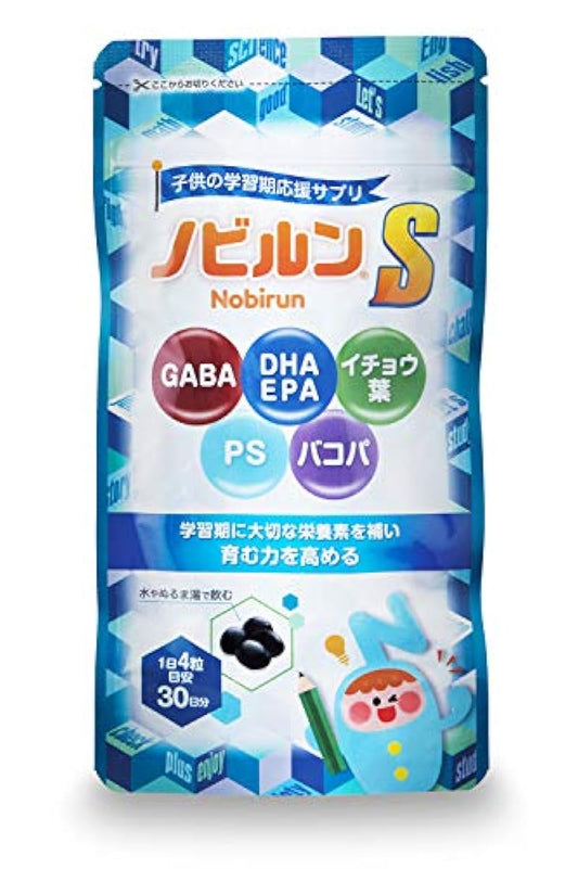 노비룬 Snobirun 어린이 영양 보조제 DHA EPA 포스파티딜세린 비타민 GABA 은행잎 바코파 120정