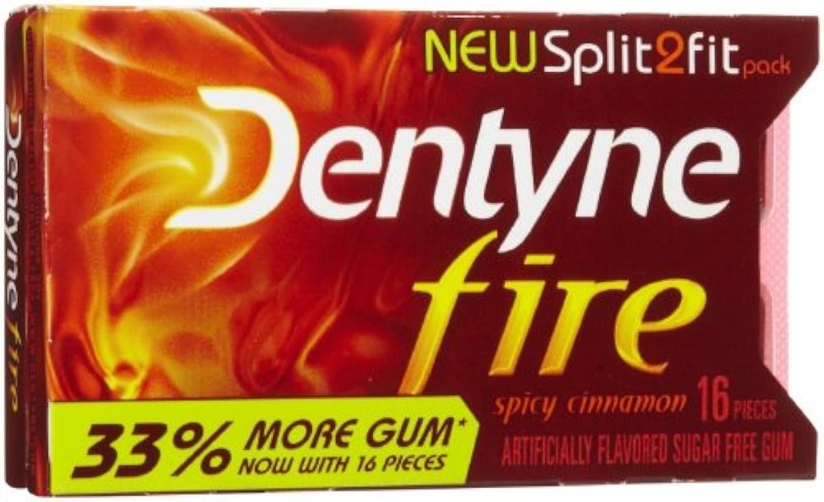 Dentynefire 스파이시 시나몬 슈가리스 껌,3 개병행수입품-