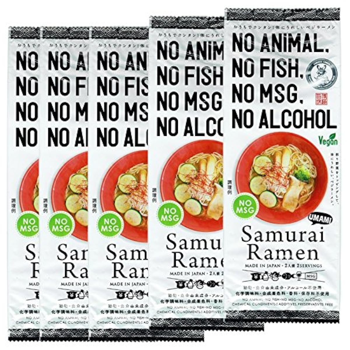 Samurai Ramen UMAMI(사무라이 라면 좋은 맛)1봉지(2남의 앞)×5 포-