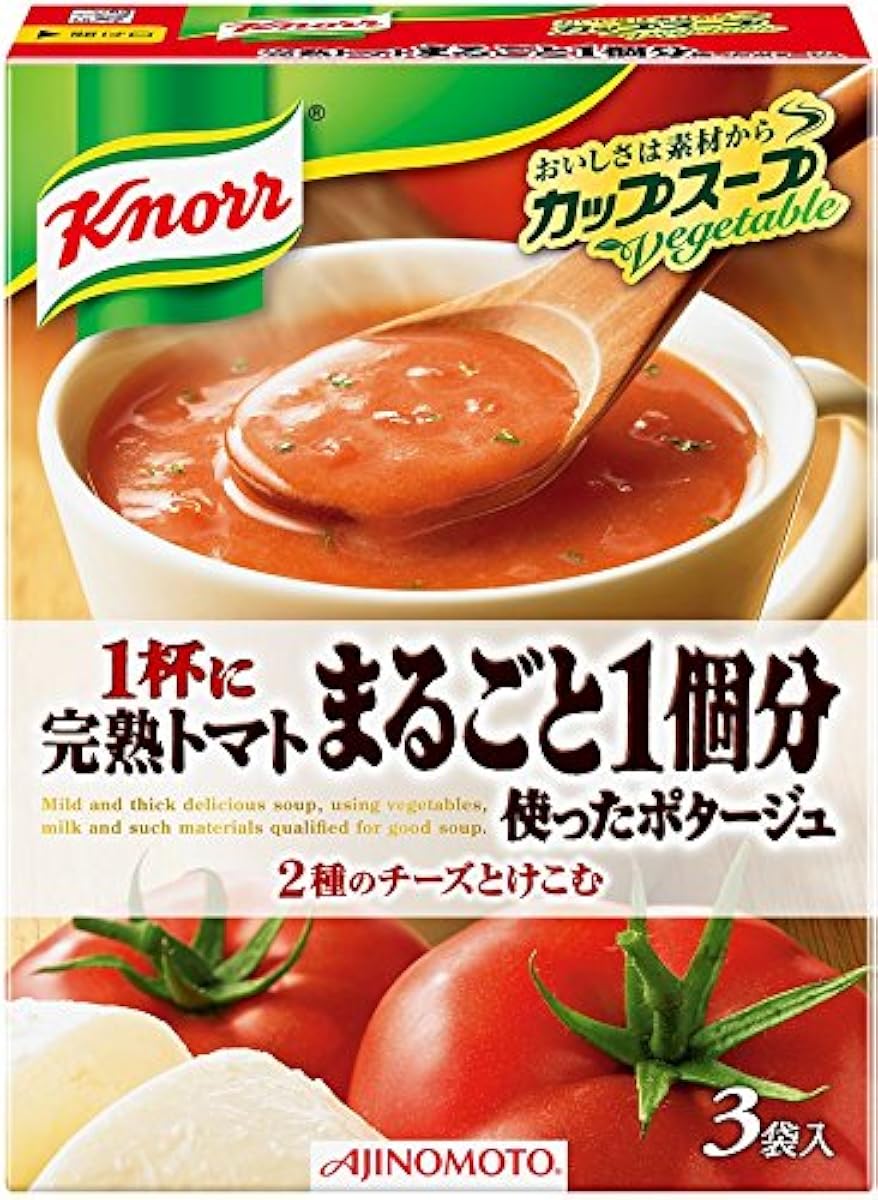 아지노모토 knorr 컵 스프 완숙 토마토 통째로 1 개분 사용한 포타주 (18.2g×3 포)×10상입-