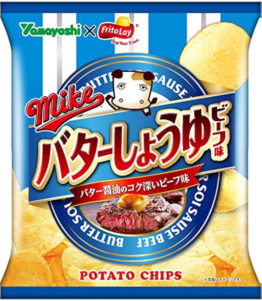 산방제과 포테이토 칩 Mike버터 간장 비프 맛 48g×12 포- (2018-03-26)
