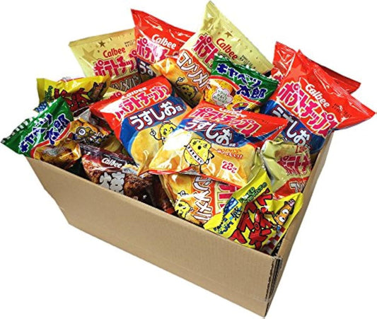 Calbee 포테이토 칩도 들어간!과자・인기 막과자초 곱빼기60 포셋트-