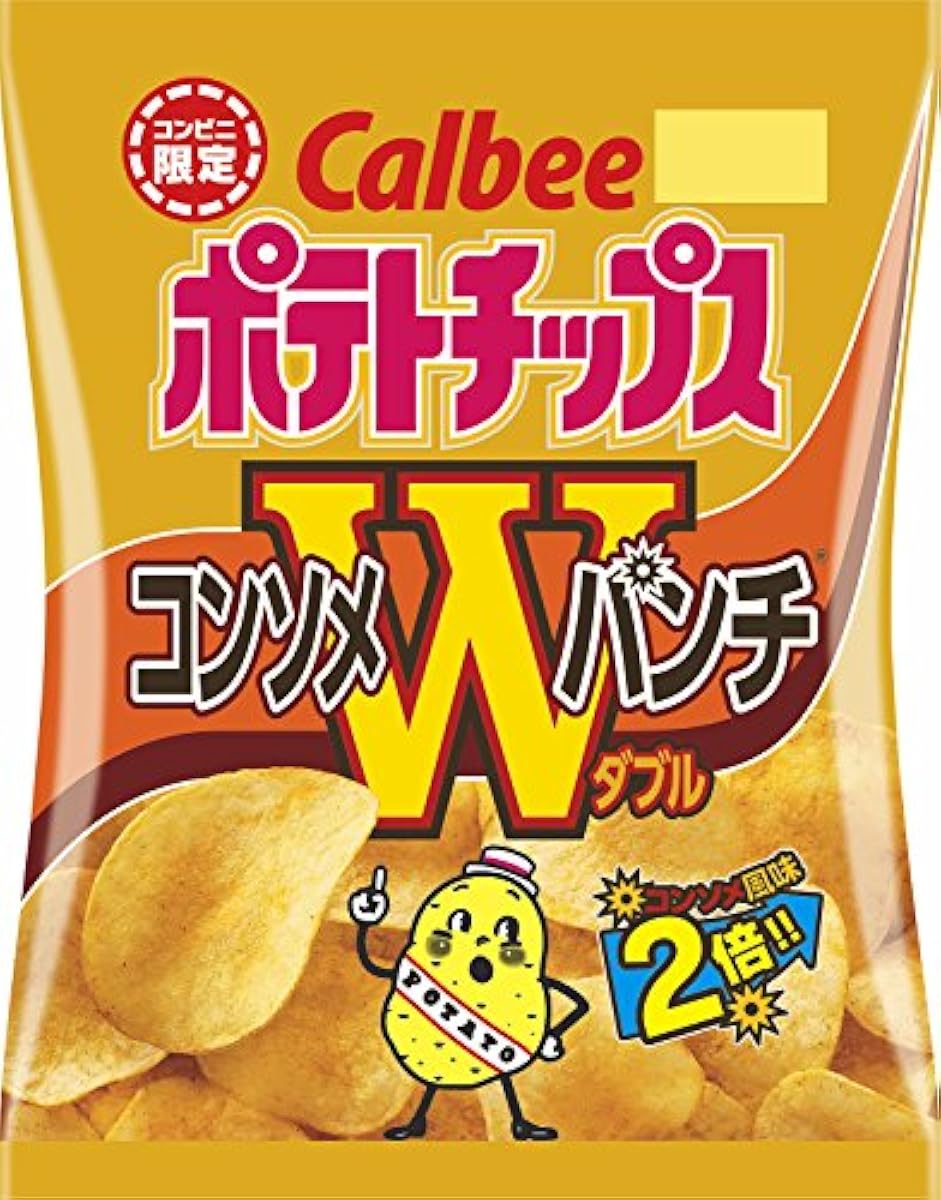 Calbee 포테이토 칩스콘소메W펀치 75g×12 포-