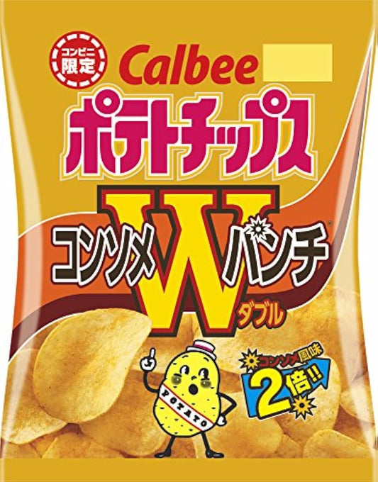 Calbee 포테이토 칩스콘소메W펀치 75g×12 포-