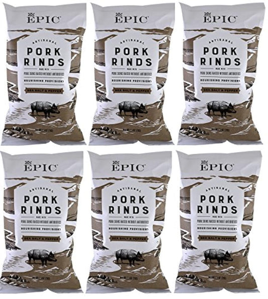 EPIC,Pork Rinds 돈가죽(껍질) 튀김 스낵 과자 (시소루토 amp;페퍼) (1개) -