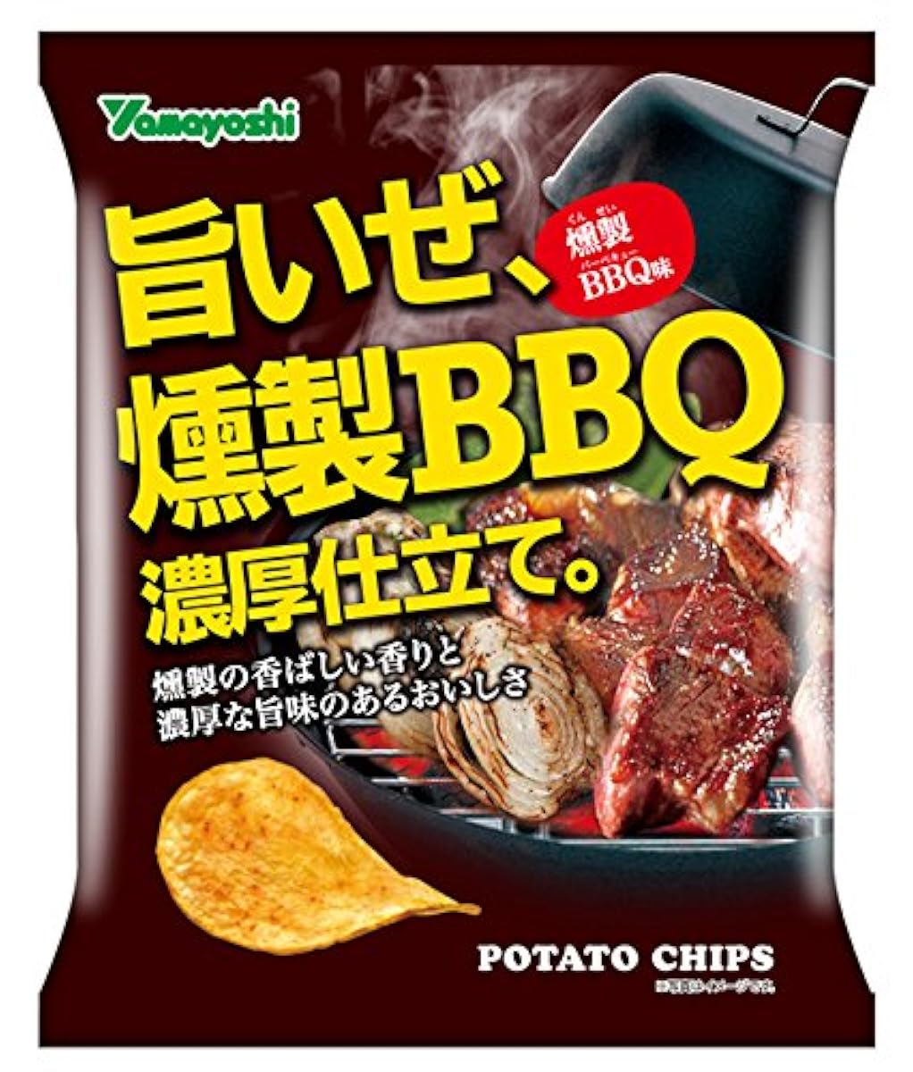 산가오루 포테이토 칩 훈제BBQ맛 1상자(12 포)-