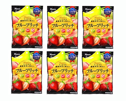 칸로 후르츠 리치맛 캔디 70g×6 포-400356