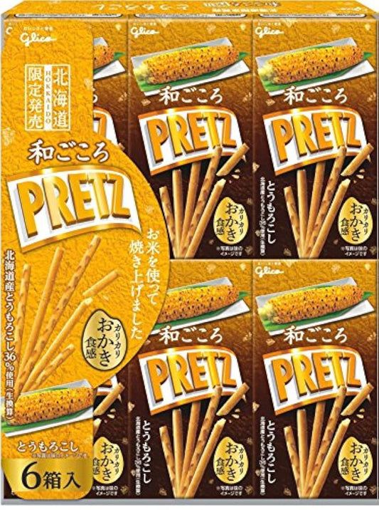 글리코 화무렵PRETZ lt;옥수수 gt; 홋카이도 한정 발매 24.5g×6상자-