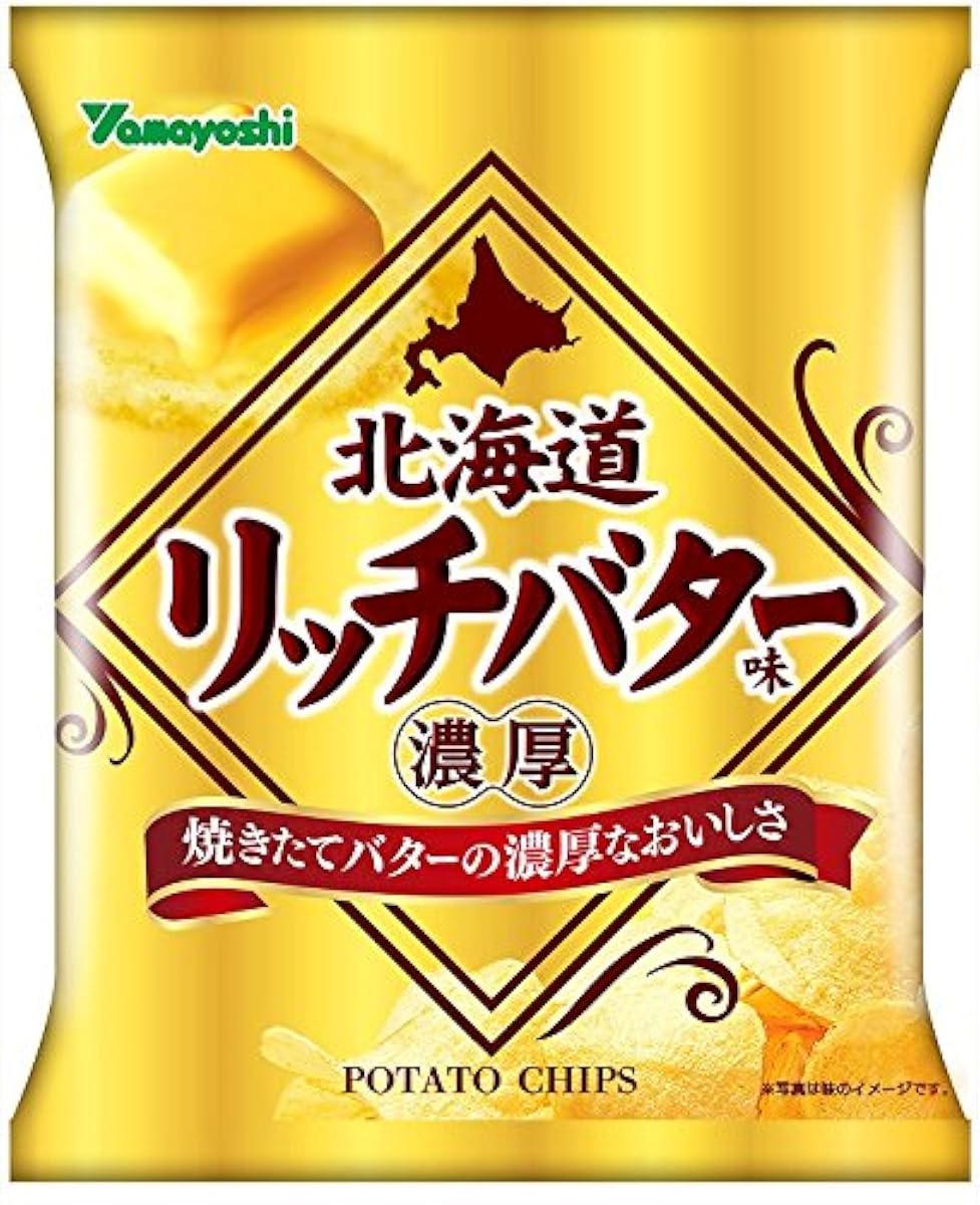 산방제과 포테이토 칩 홋카이도 리치맛 버터 맛 55g×12 포-