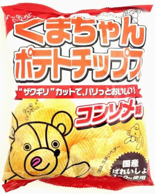 후카가와 유지 공업 곰상 포테이토 칩스자쿠기리콘소메맛 55g×12 포-