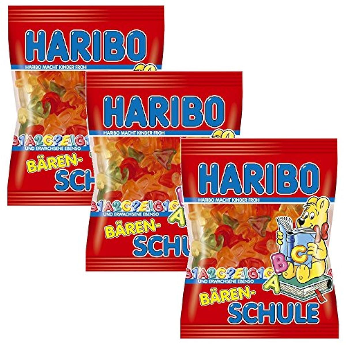 HARIBO 해리 bow 알파벳 3 포세트(200g ×3)알파벳,숫자의 모습 독특한 젤리(독일 해리 bow)(인기 젤리)-