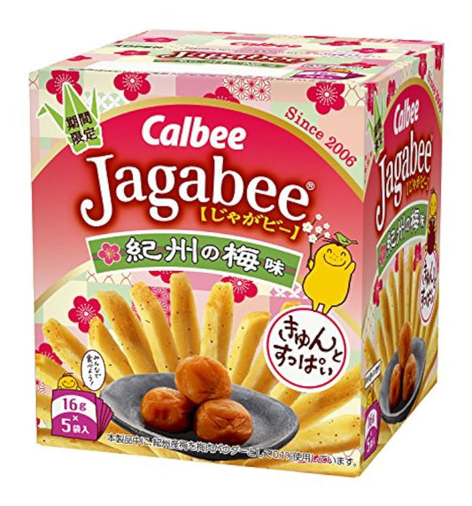 Calbee Jagabee 기슈우의 우메보시맛 80g(16g×5 포)×12개- (2018-01-15)