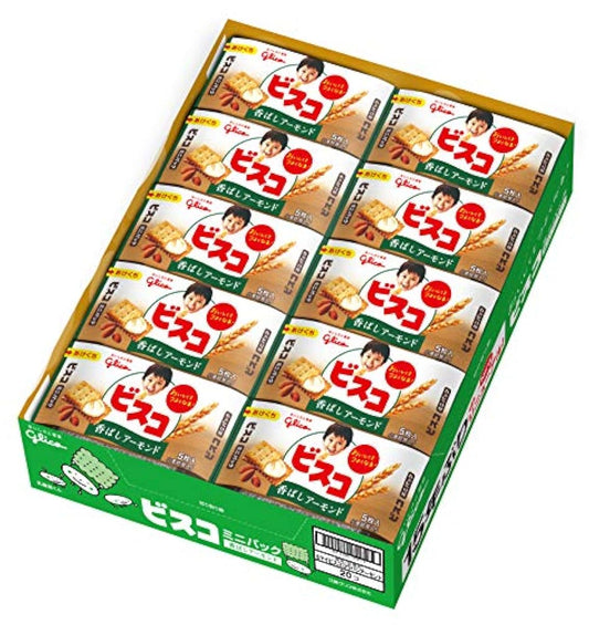 에사키 글리코 비스고미니팟쿠(향기롭 아몬드) 크림 샌드 비스켓 5매 ×40개