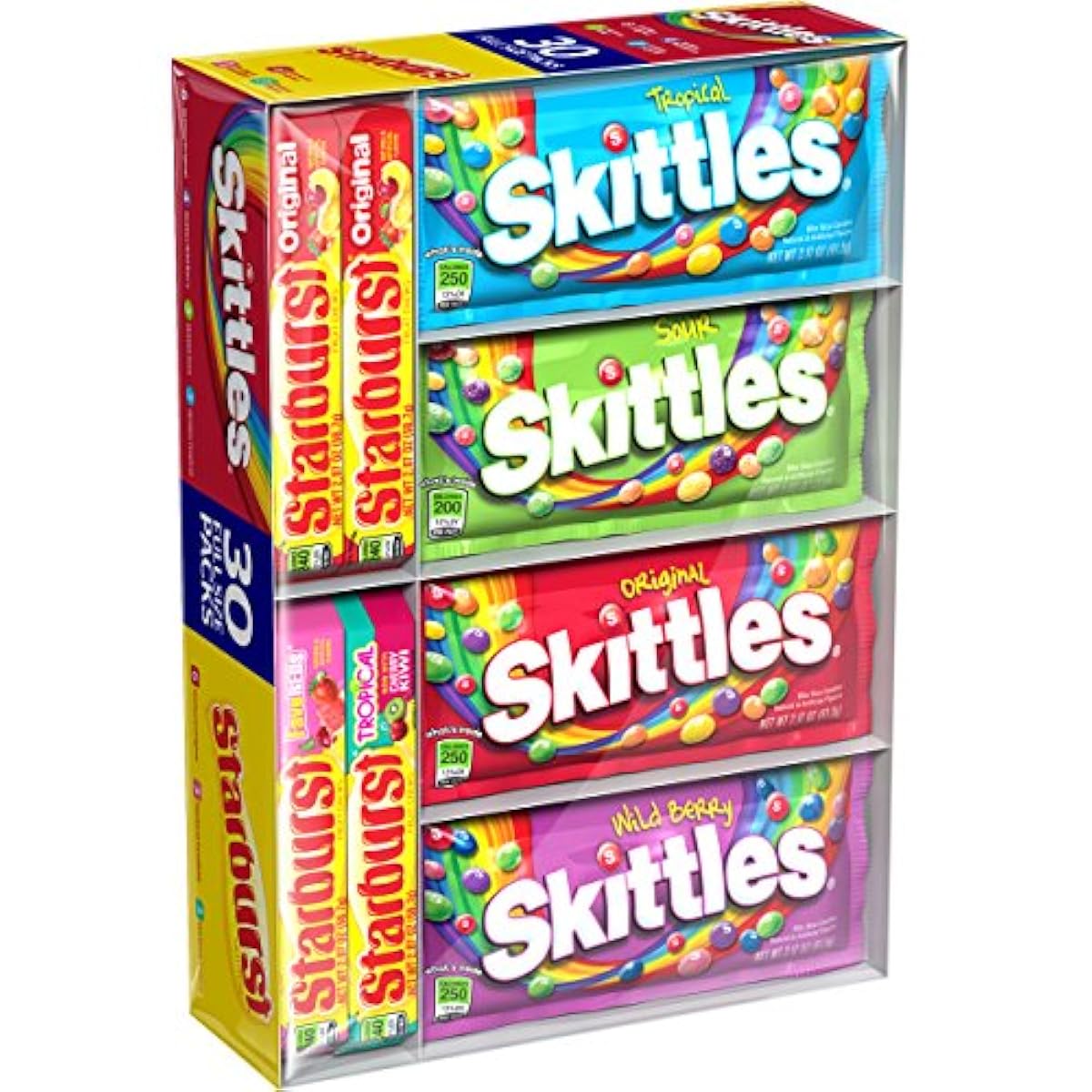 Skittles/Starburst Variety Pack - 30 count 빈틈도립스틱 스타 버스트 버라이어티 팩 30개 들이 〔병행수입〕-Wri 884614
