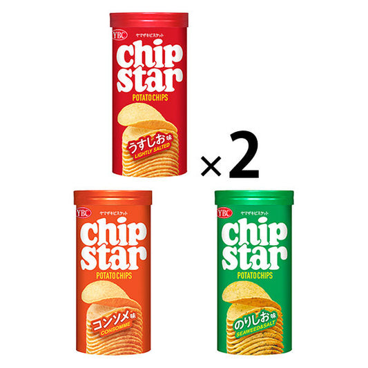 칩스타S 버라이어티 덜짠 맛50g×2개,짭짤한 김 맛 50g・콘소메50g×각1개 E2826 1세트(3종4개입)자마자키비스켓토