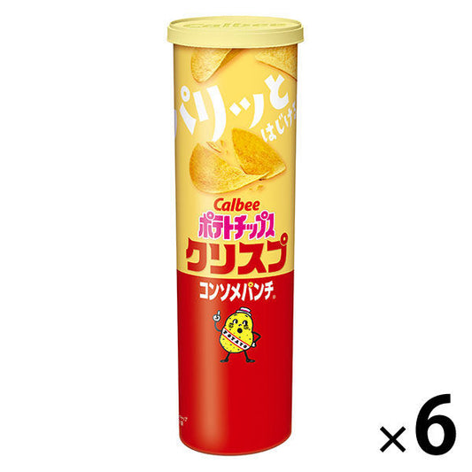 Calbee 포테이토 칩스쿠리스푸콘소메판치 115g 1세트(6개입)