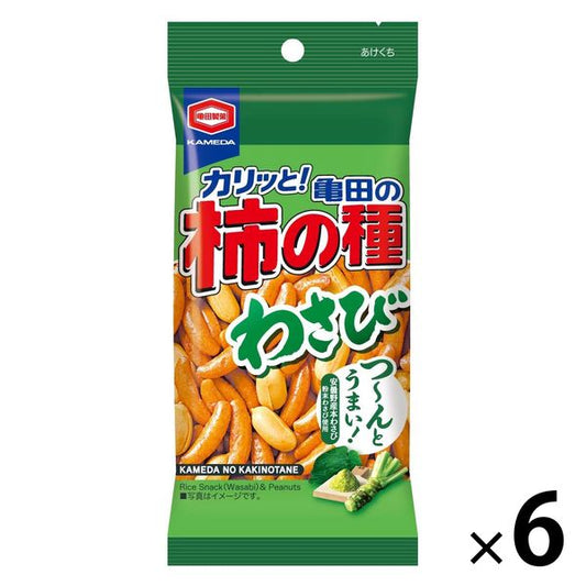 카메다 카메다의 감씨과자 카키노타네 카키피 고추냉이 68g lt;퍼스널 gt; 1세트(6 포)