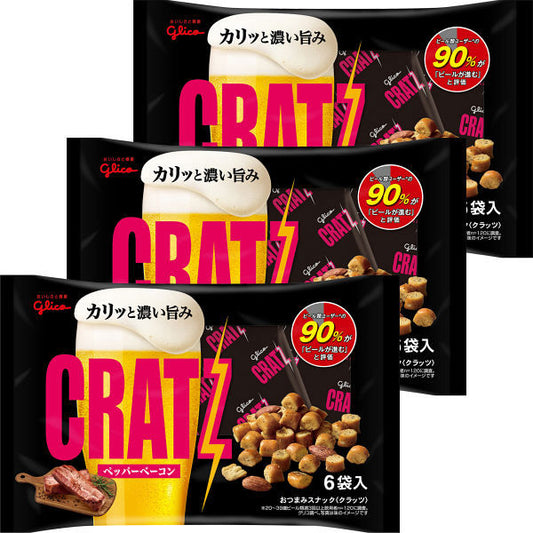에사키 글리코 CRATZ 페퍼 베이컨 102g(17g×6 포) 1세트(3대입)