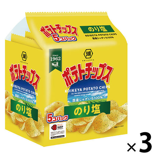 고이개 자(코이케야) 포테이토 칩 짭짤한 김 맛 5 개팩 1세트(3대입)