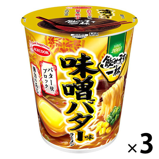 에이스쿡 들이키는 가득 된장 버터 맛 라면 67g 3개