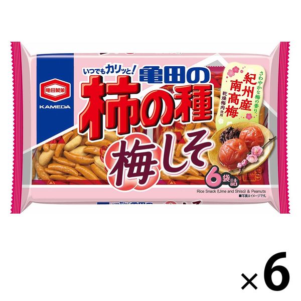 카메다 카메다의 감씨과자 카키노타네 카키피매 시소6 포힐 182g 1세트(6대입)