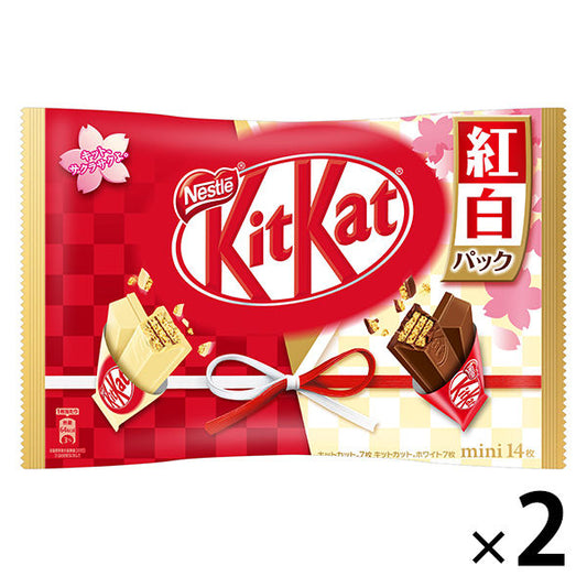 네슬레 일본 킷캣 미니 홍백 팩 14매 2 포