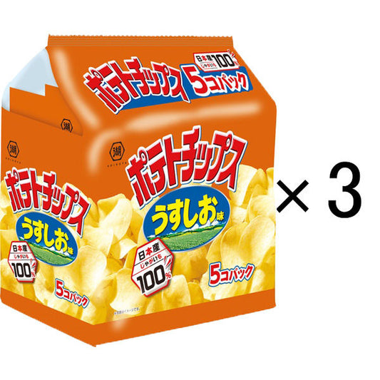 (SALE)코이케야 포테이토 칩 덜짠 맛 5 개팩 1세트(3대입)