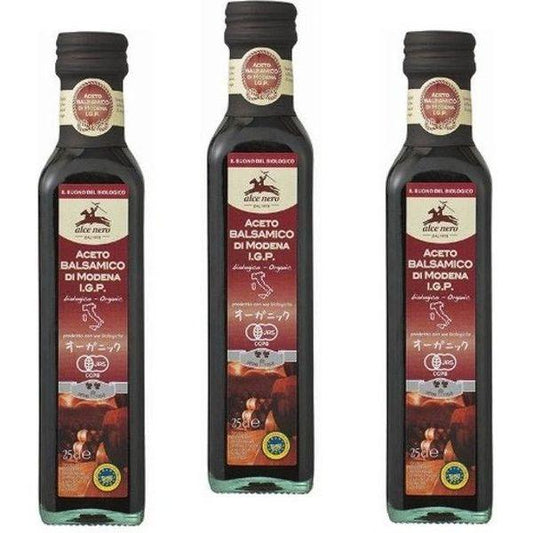 무료 우송 앨 최 네로 유기농 바르사미코・식초 250ml×3개 (ALCE NERO 유기농JAS EU유기농 인정 오거닉 양조초) (직송품)