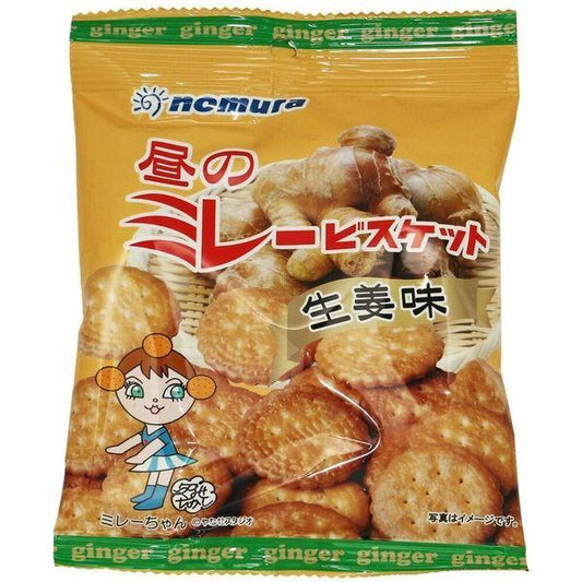 낮의 밀레 비스켓(생강 맛) 70g×10 포 (노무라전 두가공 점코치 과자 막과자 역시 진지하다) (직송품)