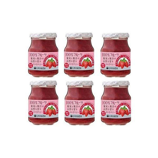 무료 우송 신슈우 스도 농원 설탕 불사용 100%후르츠 스트로베리 잼 190g×6개 (Sudo 잼 제과 재료 딸기 잼 딸기) (직송품)