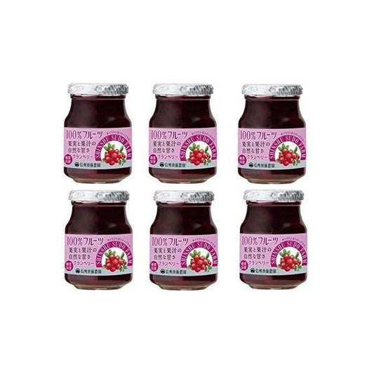 무료 우송 신슈우 스도 농원 설탕 불사용 100%후르츠 크랜베리 잼 190g×6개 (Sudo 잼 제과 재료 저 당질 잼) (직송품)