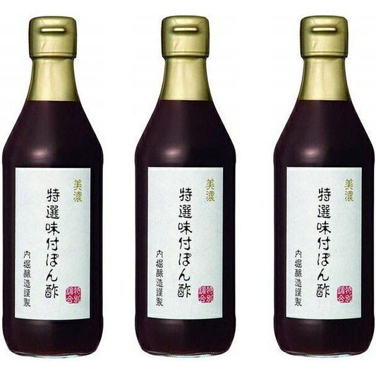 무료 우송 우치호리 양조 미노 특선 맛 포함(부) #지 않겠 식초 360ml×3개 (스다치(감귤류) 과즙 유자 과즙 국내산 롱 셀러 상품) (직송품)