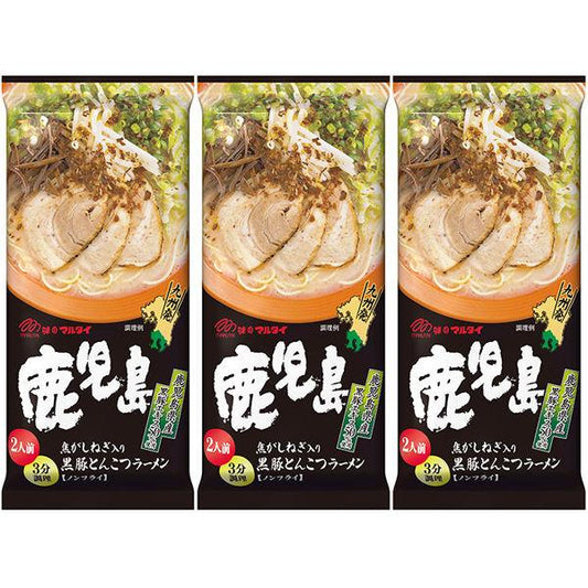 마루타이 가고시마흑 돼지 날아 요령 라면 돈코츠 맛 185g 1세트(2남의 앞×3개입)