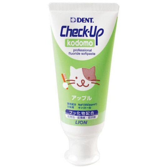 DENT Check-Upkodomo(dent 체크 업고도모) 애플 60g 라이온 치약(어린이용)