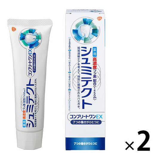 취미 테크도 컴플리트 원EX (의약부외품) 치약 지각 과민 케어 고농도 불소 배합 lt;1450ppm gt; 2개