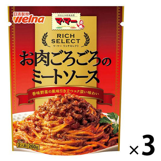 닛신 foods 마마 리치맛 셀렉트 살코기경경의 미트 소스 2남의 앞 (260g) ×3개