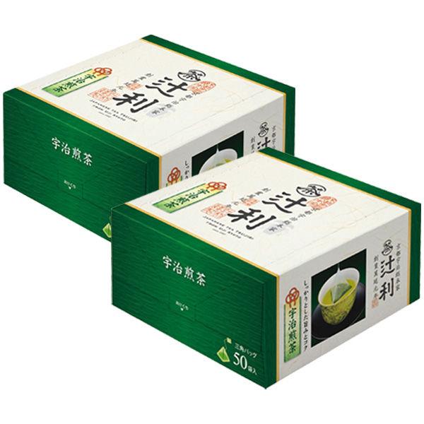 츠지리 삼각 티백 우지 볶음차 1세트(100백:50백입×2상자)　