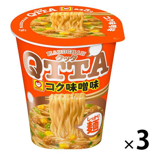 마루짱 MARUCHAN QTTA(굿타) 고쿠된장 맛 87g 3 개토요 컵 면