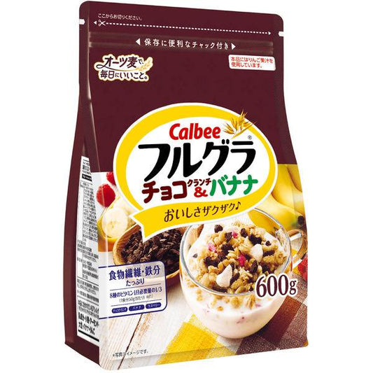 Calbee 후르츠 그래놀라 초콜릿 crunch amp;바나나 600g 1봉지 시리얼 그라 노라