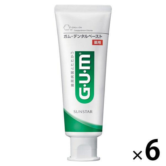 껌 덴탈 Paste 120g 1세트(6개) 썬스타 GUM 치약 원인균을 살균・제거치 주병예방 구취 방지 불소 충치