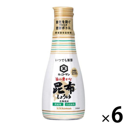 기꼬만 맛이 좋다는 느낌 풍부한 다시마 간장 200ml lt;유연함(부드러움)인지(든가) 밀봉 보틀 gt; 6개