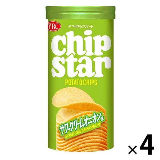 자마자키비스켓토 칩스타Ssour 사워크림 양파맛 4개 포테이토 칩 스낵 과자
