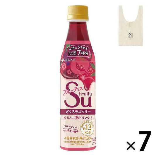 (경품 부착)미츠칸 프루티스석류나무라즈베리4배 희석350ml7개+에코 백 덤 포함 세트