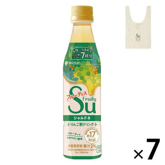 (경품 부착)미츠칸 프루티스 샤루도네4배 희석350ml7개+에코 백 덤 포함 세트