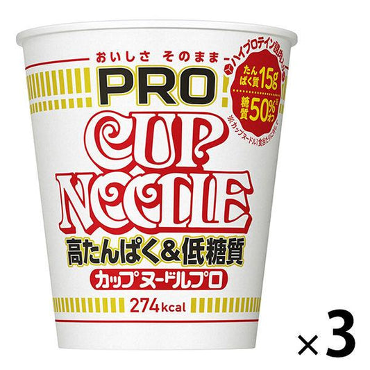 컵 면 닛신식품 컵 누들PRO(프로) 고담백 amp;저 당질 당질50%오프 74g 1세트(3식) 라면