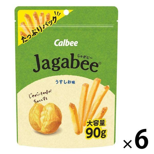 Calbee Jagabee덜짠 맛 듬뿍 팩 90g 6 포 스낵 과자 안주 간식