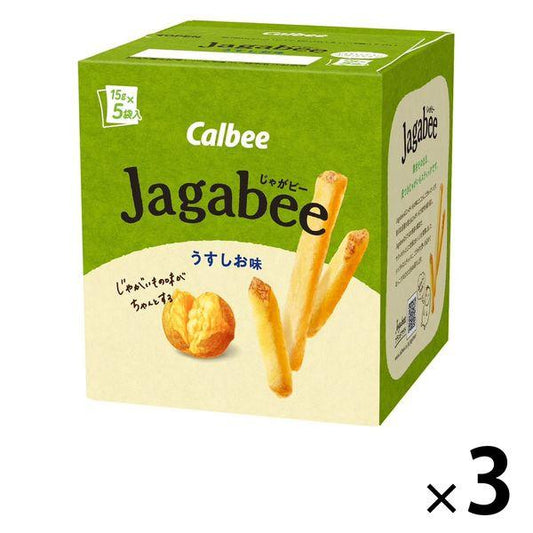 Jagabee 덜짠 맛 80g 3상자 Calbee 스낵 과자